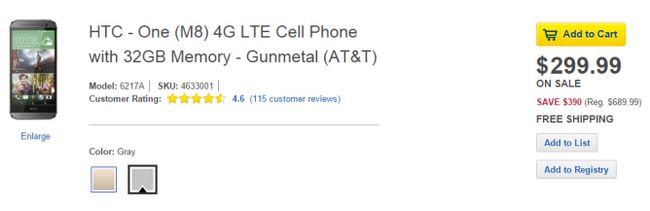 Fotografía - [Offre Alerte] HTC One M8 (Sprint, Verizon et AT & T) en vente pour 299,99 $ Chez Best Buy Aujourd'hui seulement